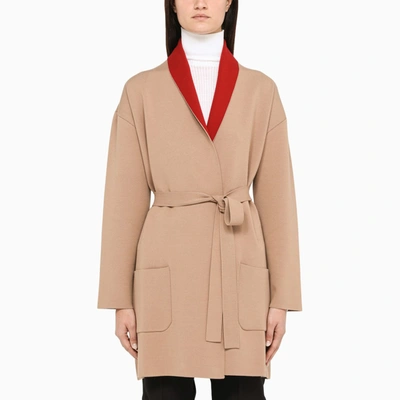 Max Mara Camel Long Cardigan In Grey