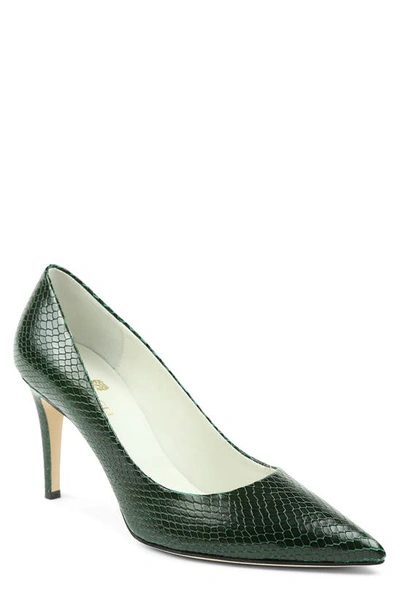 Bruno Magli Telma Snakeskin Embossed Pump In Emrald Viper