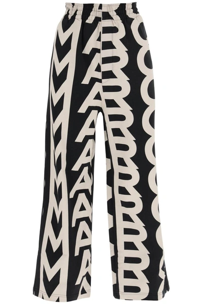 パンツ MARC JACOBS MONOGRAM COTTON FLEECE PANTS Marc Jacobs The Monogram Printed Track Pants In White | ModeSens