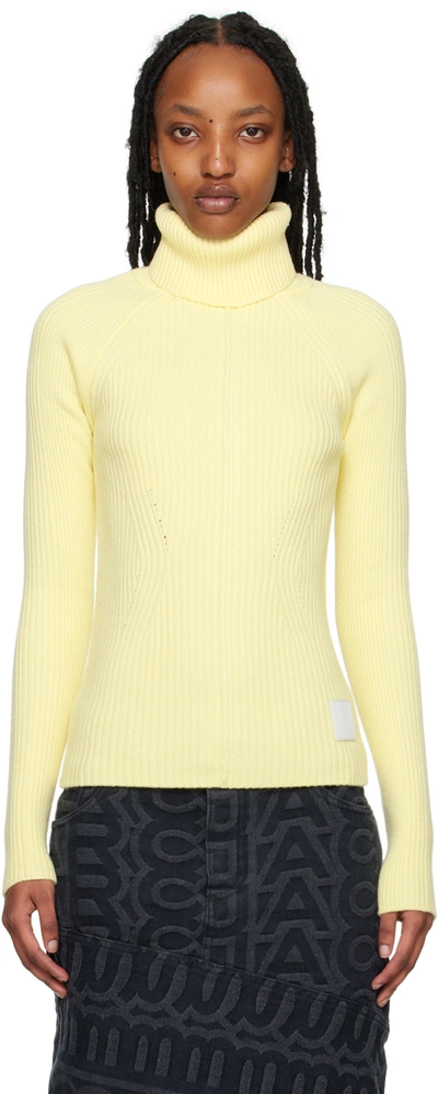 Marc Jacobs Ribbed Wool Turtleneck Sweater, Yellow