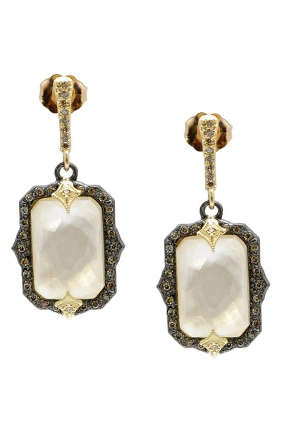 Armenta Old World Sterling Silver, 18k Yellow Gold, & Multi-gemstone Drop Earrings In White