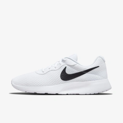 Nike Tanjun Athletic Sneaker In White/white/black
