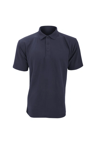 Ultimate Clothing Collection Ucc 50/50 Mens Plain Piqué Short Sleeve Polo Shirt (navy Blue)