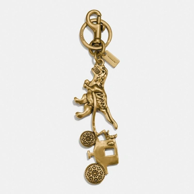 Coach Rexy And Carriage Bag Charm - Women's In Gold/gold