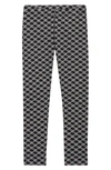 Fendi Kids' Black And White All Over Calligraphy Logo Leggings