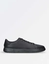 Cole Haan Grandpro Leather Tennis Trainers In Black/ Black Leather