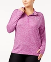 Nike Plus Size Dry Element Half-zip Top In Bold Berry/heather