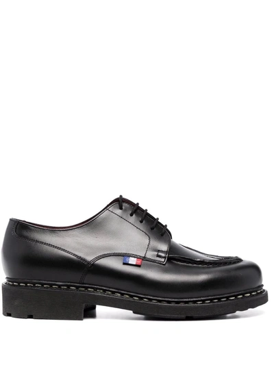Paraboot Chambord Lace-up Leather Shoes In Black