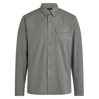 Belstaff Pitch Twill Shirt In Granite Grey