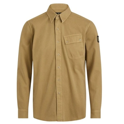 Belstaff Pitch Twill Shirt In Vintage Khaki | ModeSens