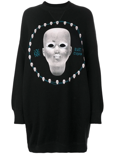 R13 Dollhead Grunge Sweatshirt - Black