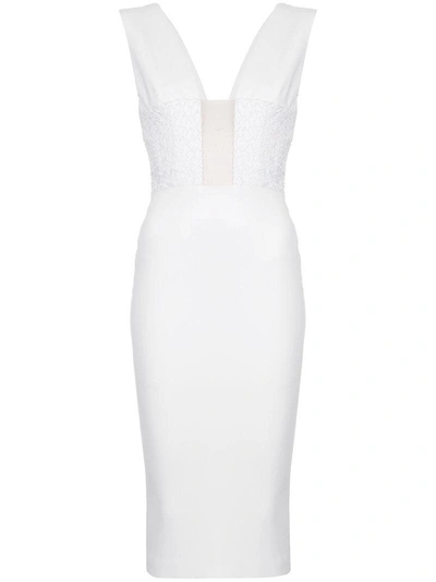 Alex Perry Kyle V-back Fitted Dress