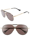 Altuzarra 64mm Aviator Sunglasses - Black/ Gold