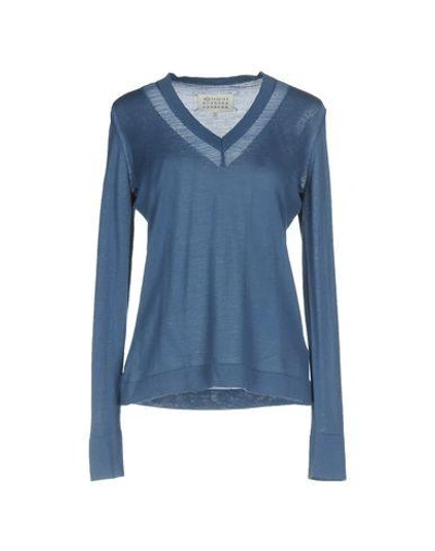 Maison Margiela Sweater In Slate Blue