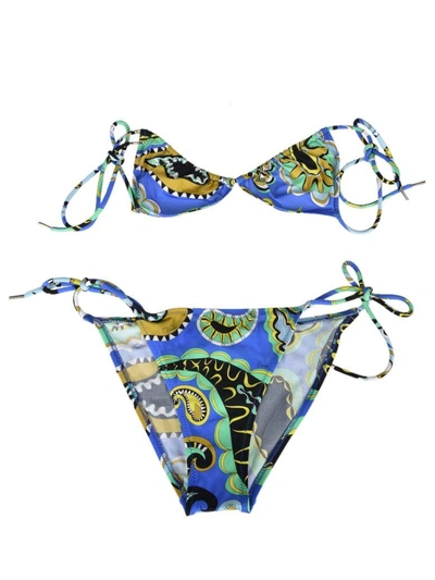 Emilio Pucci Printed Bikini In Multicolor