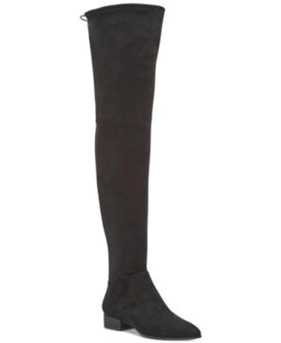 Dkny Tyra Wide Calf Over-the-knee Boots, Created For Macy's In Black Wide
