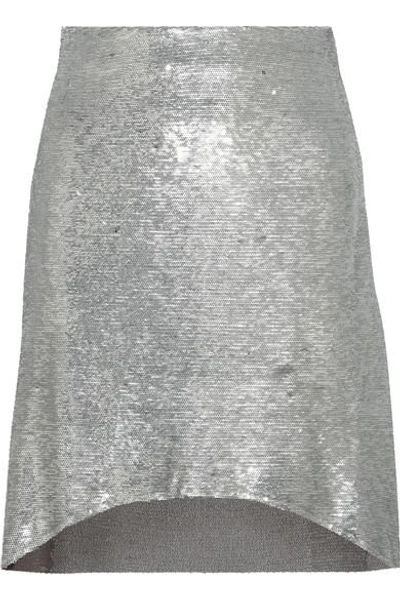 Iro Wadlow Asymmetric Sequined Tulle Mini Skirt