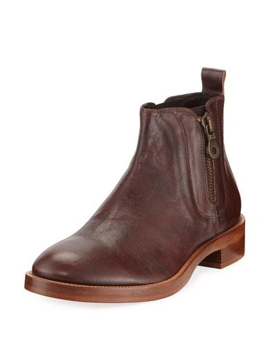 Donald J Pliner Men's Giraldo Side-zip Leather Chelsea Boot In Brown