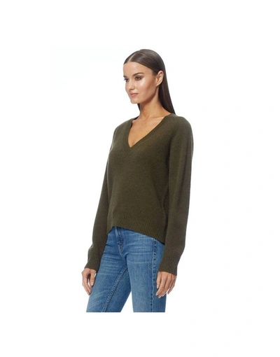 Marie Sixtine Ivy Pleat Detail Dipped Hem Knit S, Colour: Olive In Green |  ModeSens