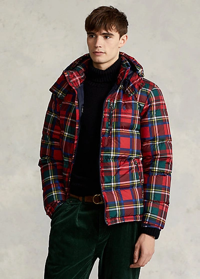 Polo Ralph Lauren Plaid Water-repellent Down Jacket In Heritage Stewart