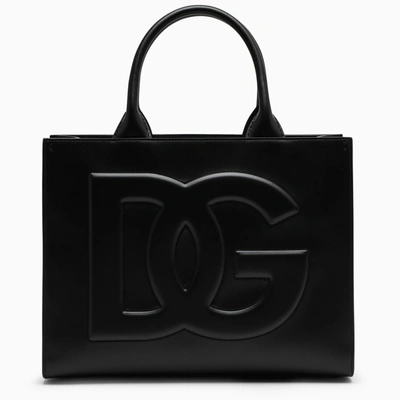 Dolce & Gabbana Black Logoed Tote Bag