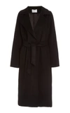 Max Mara Women's Manuela Belted Camel Wool Trench Coat In Black