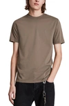 Allsaints Brace Tonic Crewneck T-shirt In Peppered Brown
