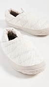 The North Face Nuptse Down Slipper In Silver Grey/wooden Tiger Print