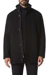 Marc New York Dorsey Wool Blend Car Coat In Black