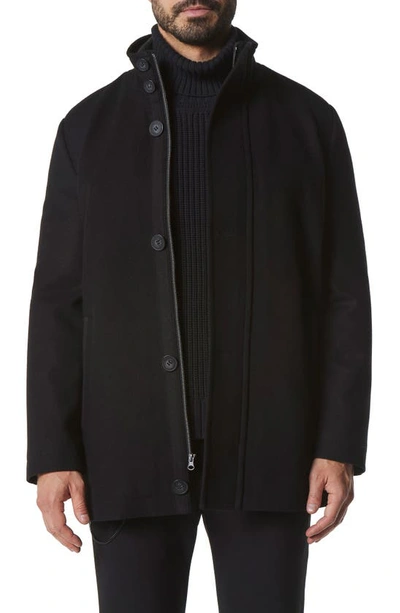 Marc New York Dorsey Wool Blend Car Coat In Black