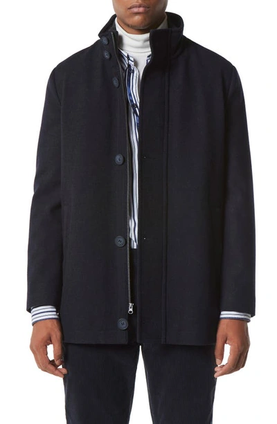 Marc New York Dorsey Wool Blend Car Coat In Charcoal