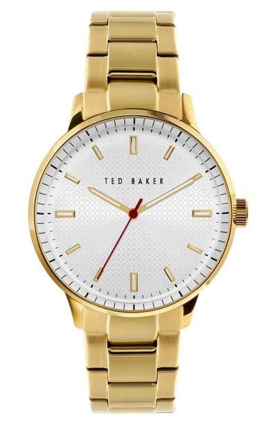 Ted Baker Men's Cosmop Gold-tone Stainless Steel Bracelet Watch 42mm