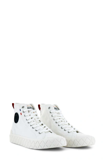 Palladium Ace Mid Top Sneaker In Star White