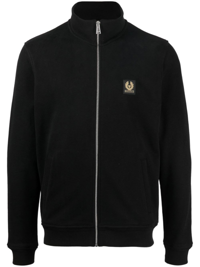 Belstaff Zip Through Sweatshirt In Black