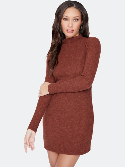 Lost + Wander From The Heart Long Sleeve Minidress In Red