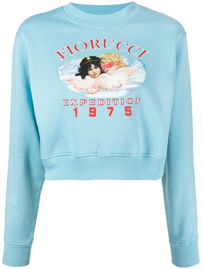 Fiorucci Arctic Angels Baby Sweatshirt In Baby Blue