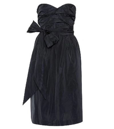 Alexa Chung Alexachung Woman Strapless Bow-embellished Taffeta Dress Black