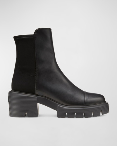 Stuart Weitzman Women's  Black Leather Ankle Boots