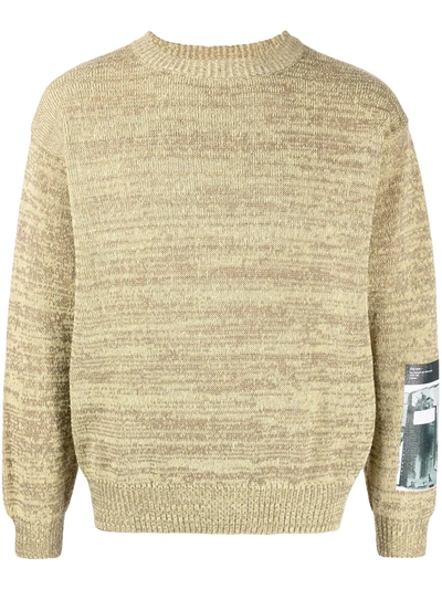 Gr10k Logo-patch Knitted Jumper In Grün