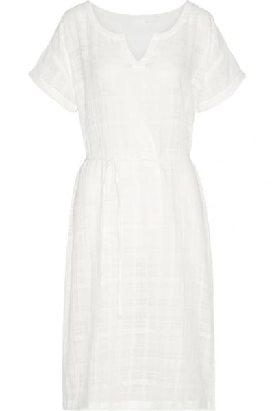 Skin Crinkled Cotton-gauze Nightdress In White