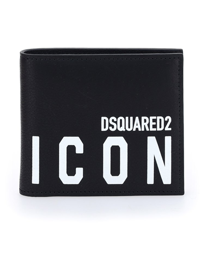 Dsquared2 Icon Wallet In Black