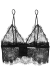 Anine Bing Stretch-lace Soft-cup Bra In Black