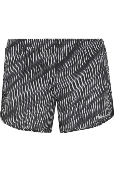 Nike Tempo Mesh-trimmed Printed Shell Shorts In Black