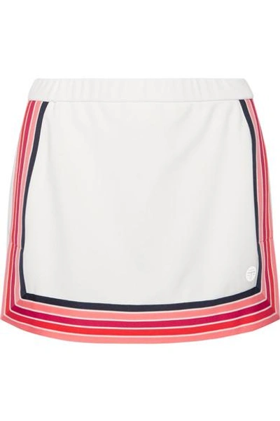 Tory Sport Striped Piqué Skirt