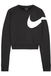 Nike Versa Dri-fit Cropped Printed Jersey Sweatshirt