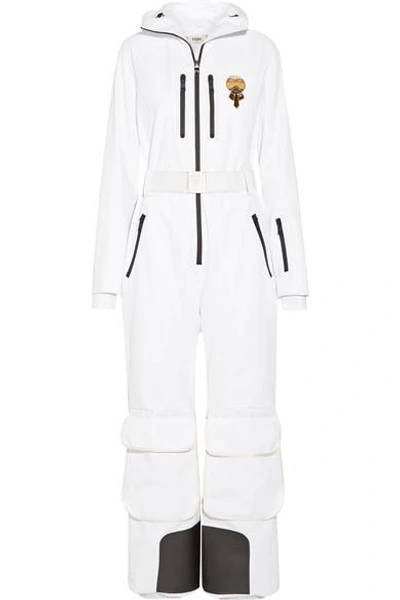 Fendi Karlito Embellished Ski Suit In White