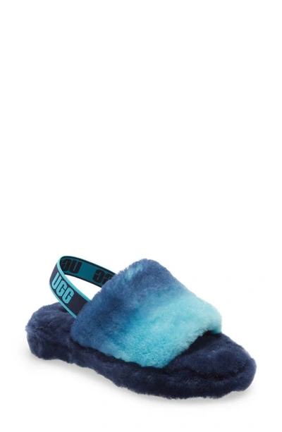 Ugg Girl's Fluff Yeah Gradient Shearling Mules, Kids In Bcb