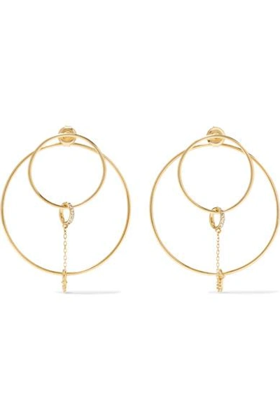 Foundrae Orbit 18-karat Gold Diamond Earrings