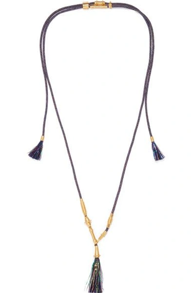 Chloé Tasseled Gold-tone Cord Necklace