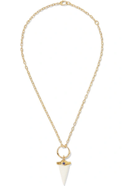 Gucci 18-karat Gold, Bone And Resin Necklace
